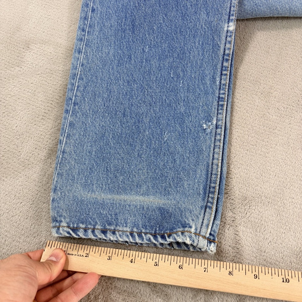 Vintage Levis 501 Jeans Men 31x33 (Tag 33x34) Blue Denim Button Fly Made in USA - Picture 12 of 13
